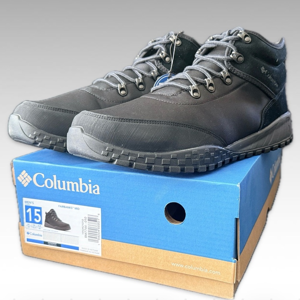 Columbia Fairbanks Mid Waterproof Hiking Boots – Men’s 15 – New in Box